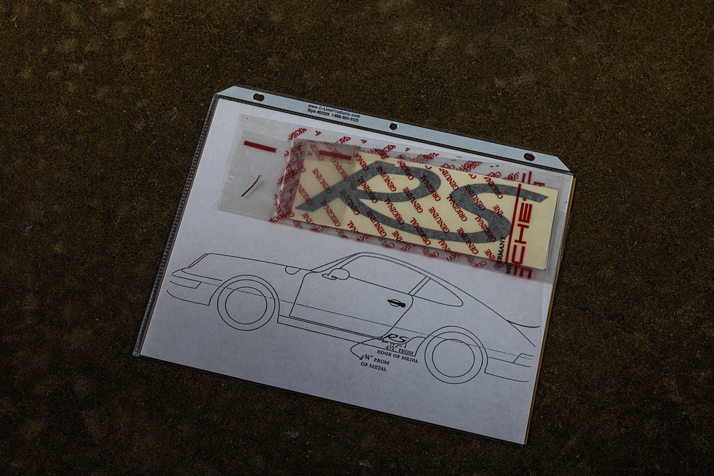 RS America RS side decal and installation schematic. 