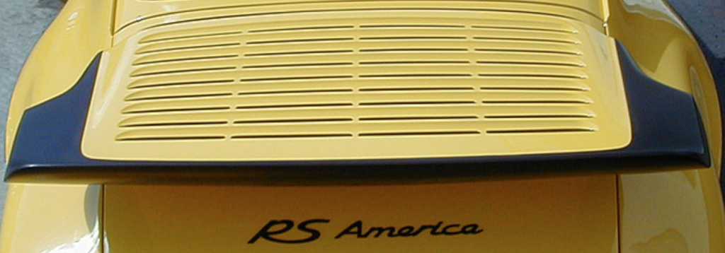 Unlike the 3.2Liter Carrera® spoiler (below), the entire RSA rear wing shown above is body colored except for the rubber lip. This includes the louvers on the grill.